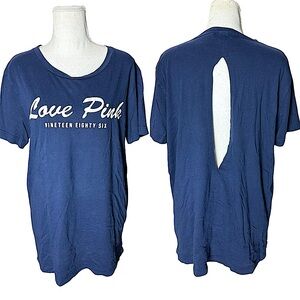VICTORIA’S SECRET PINK: Open Back Campus T-Shirt -Size Medium